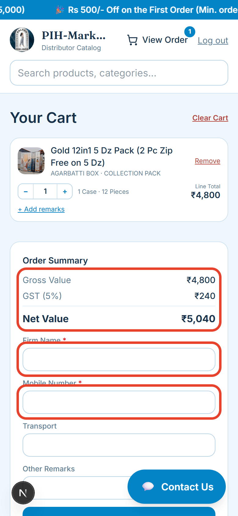 Check the amount & enter your details